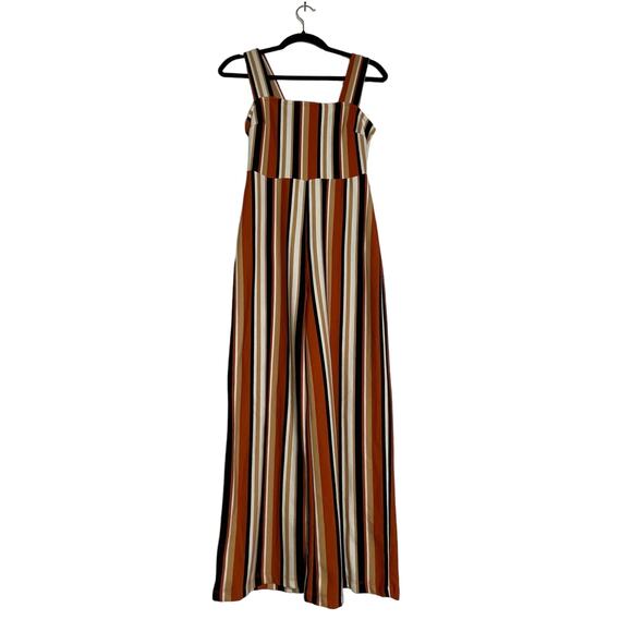 Urban Outfitters Women S Delany Jumpsuit 70s Striped Retro Square Neck Romper - Picture 4 of 12